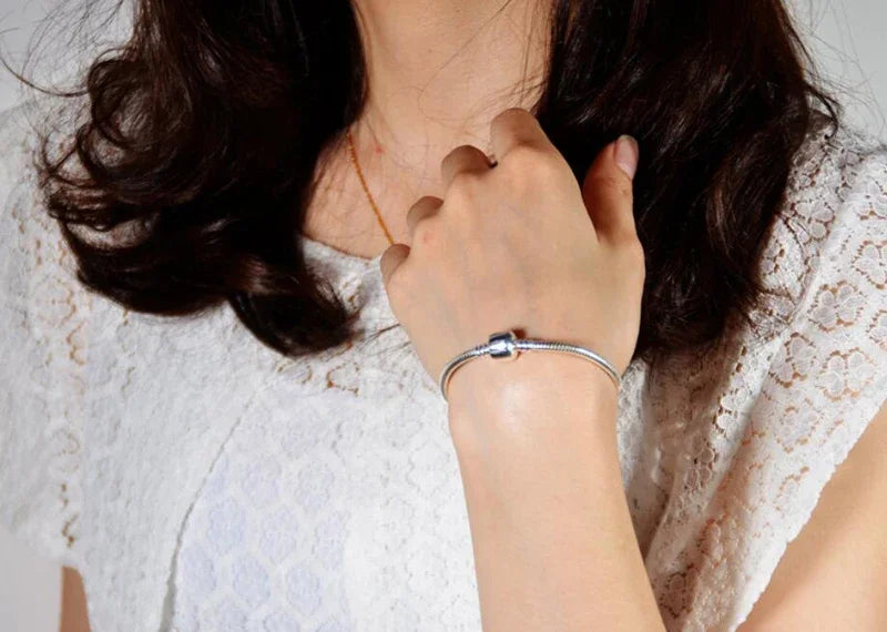 Handmade Snake Bone Silver Bracelet