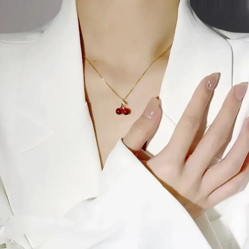 Little Red Cherry Necklace