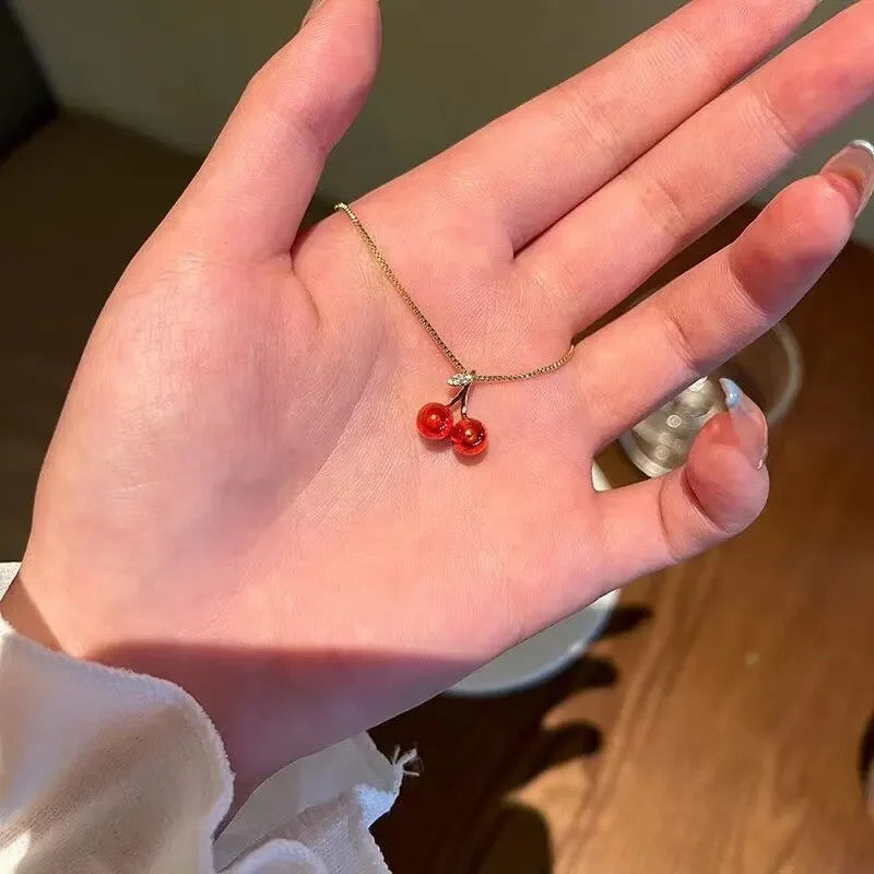Little Red Cherry Necklace