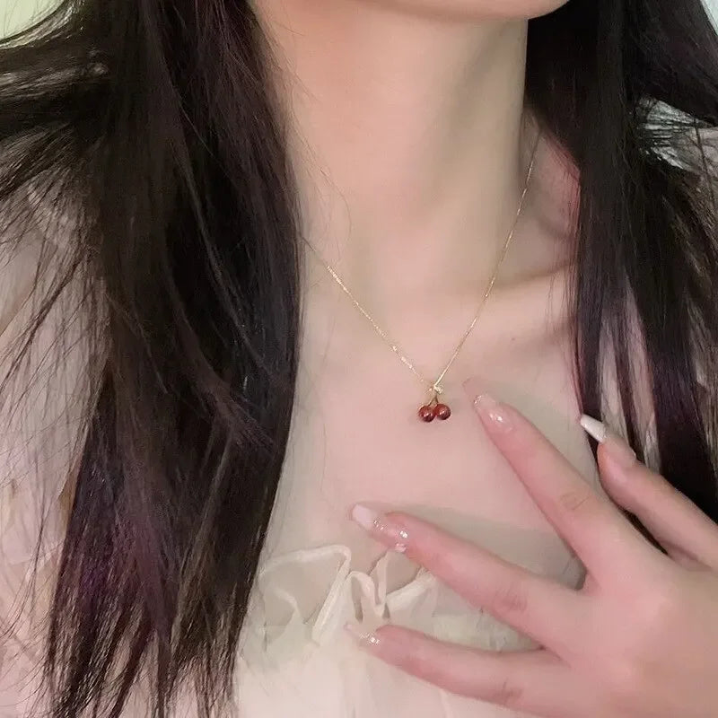 Little Red Cherry Necklace