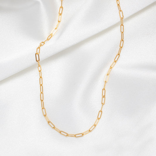 Natural gold-plated chain necklace