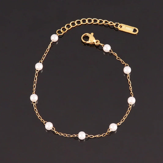 Fresh Natural  White Pearl Bracelet
