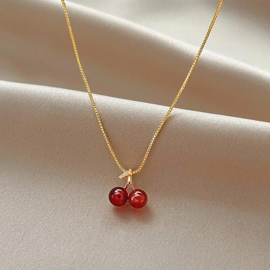Little Red Cherry Necklace